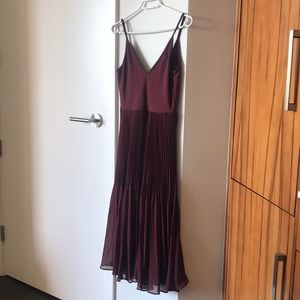Aritzia Wilfred burgundy dress